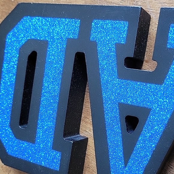 GRAD blue glitter plaque...hang or sit on table for decoration - Picture 3 of 5